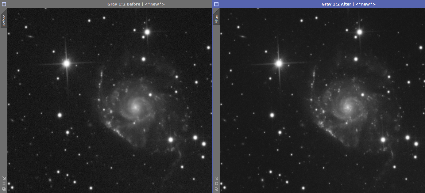 Combining Noise Reduction with Deconvolution using the Combination Mask