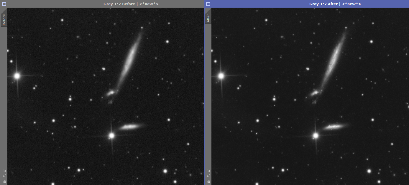 Combining Noise Reduction with Deconvolution using the Combination Mask