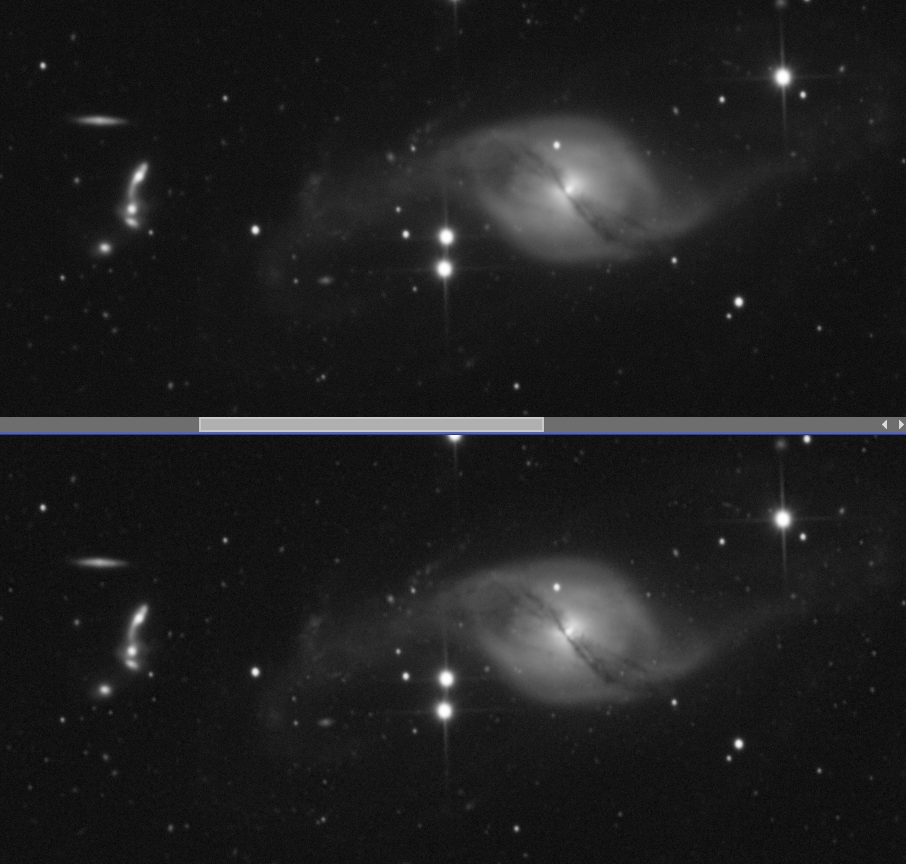 Deconvolution after Replacing Stars with Starmask and Pixel Math