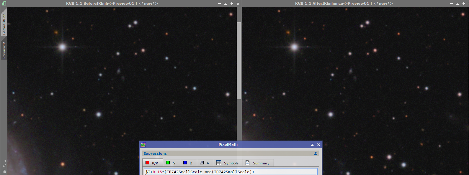 Enhancing small scale features in the Red Channel