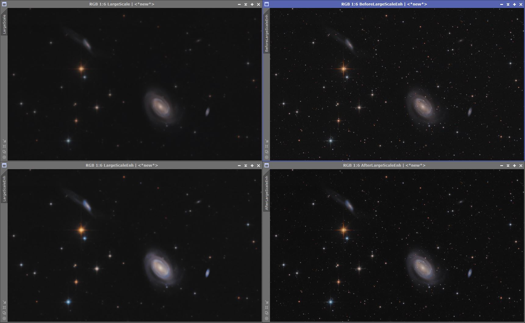 Enhancing the larger scale features in the main DSOs